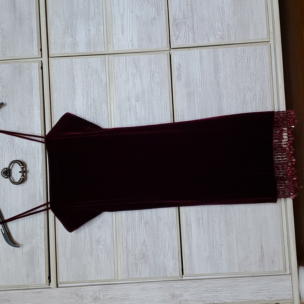 Faux Velvet Dress